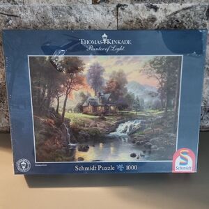 Schmidt Thomas Kinkade: Mountain Retreat Painter  Of Light Puzzle (1000 Pieces)